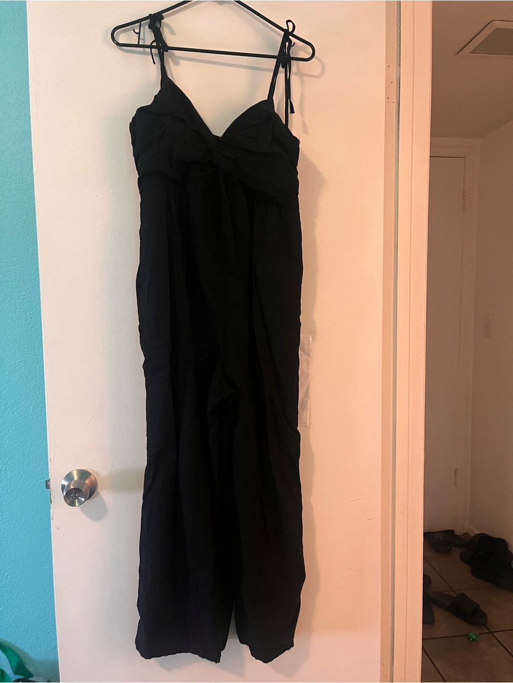 Old Navy Black Tie-Shoulder Jumpsuit